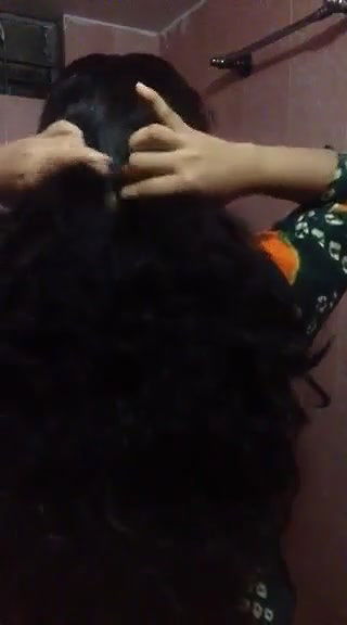 Striping suit in bathroom