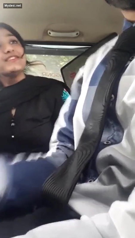 Desi cute girl on car