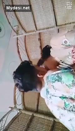 Cute Lovers Kissing and Romance in Restaurant