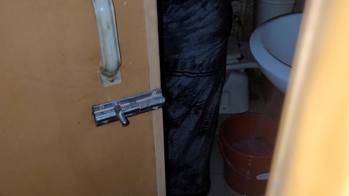 My stepsister was taking a shower with the door open and I was peeking in