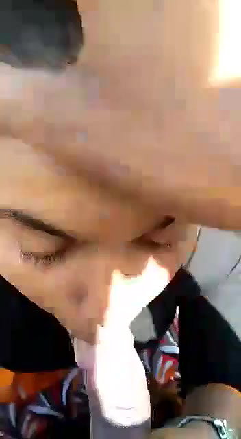 Beautiful sucker, outdoor sucking like pro