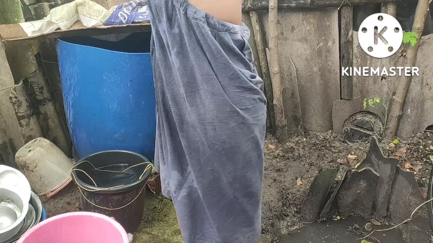 Anita yada bathing topless outside