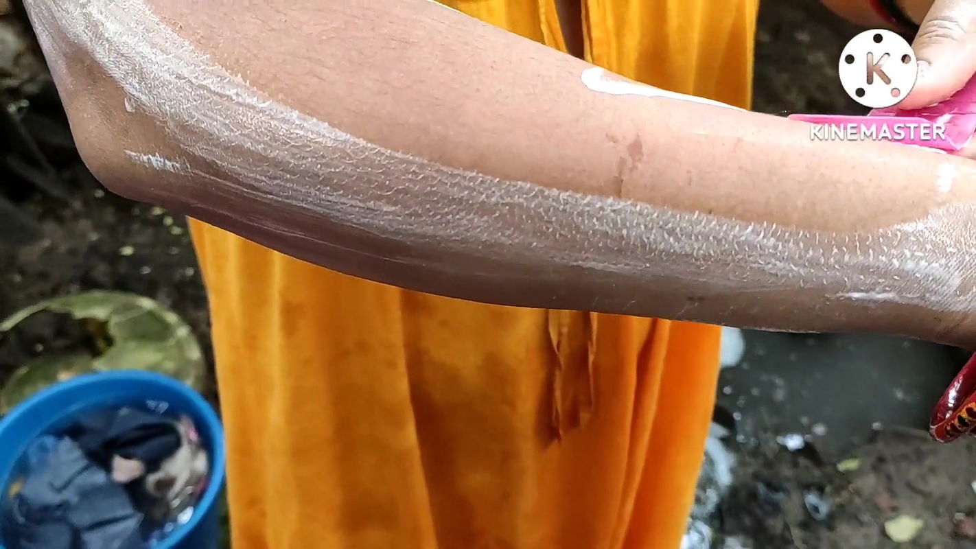 Shaving  indian style hair remove