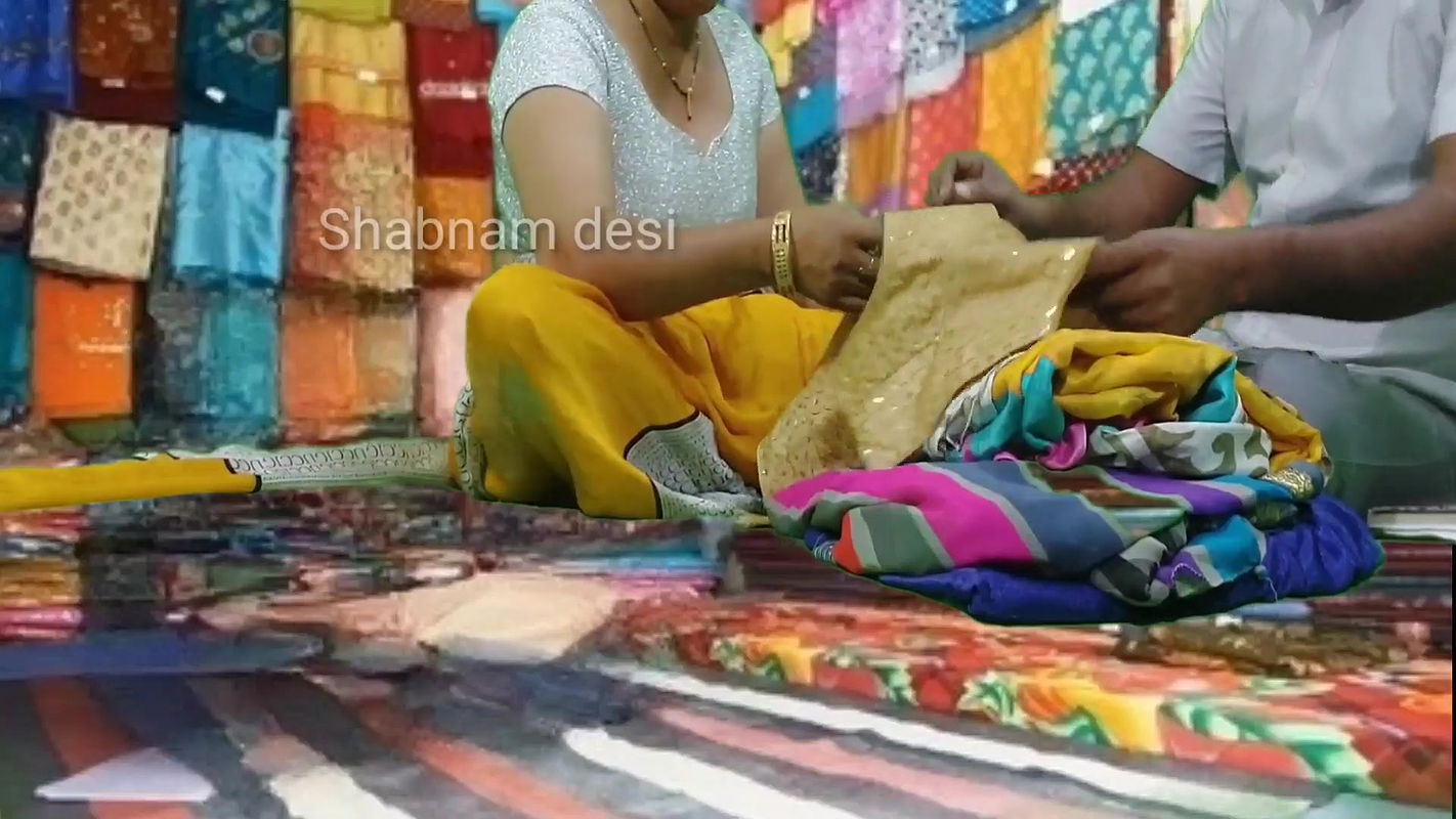 Rajashthani innocent cloth merchant seduced by  hot lady customer for gets cloths in  free real sex in shop , hindi audi
