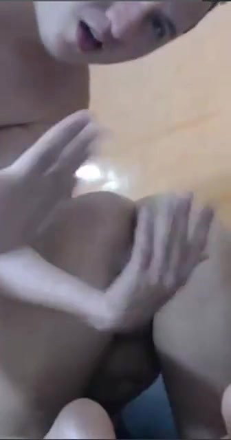 Bull Riding On Gf Ass While Fucking Her Shaved Pussy