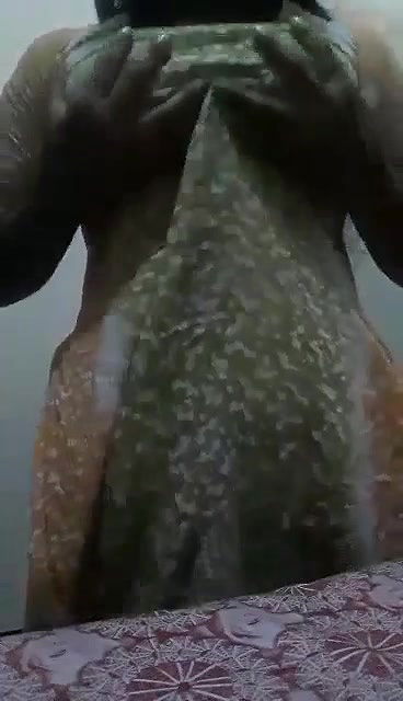 Horny BigBooby Girl Pressing Own Boobs