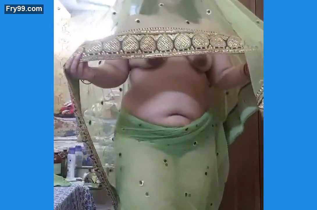 indian bhabi teasing her husband in net saree