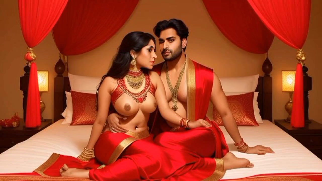 Beautiful Indian girl with big boy