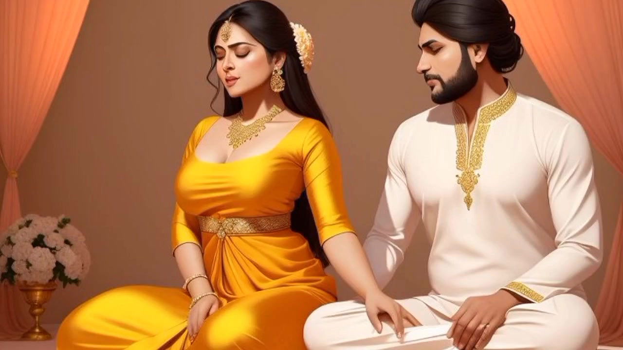 The beautiful wife was working in the kitchen, the husband came from behind and started having sex