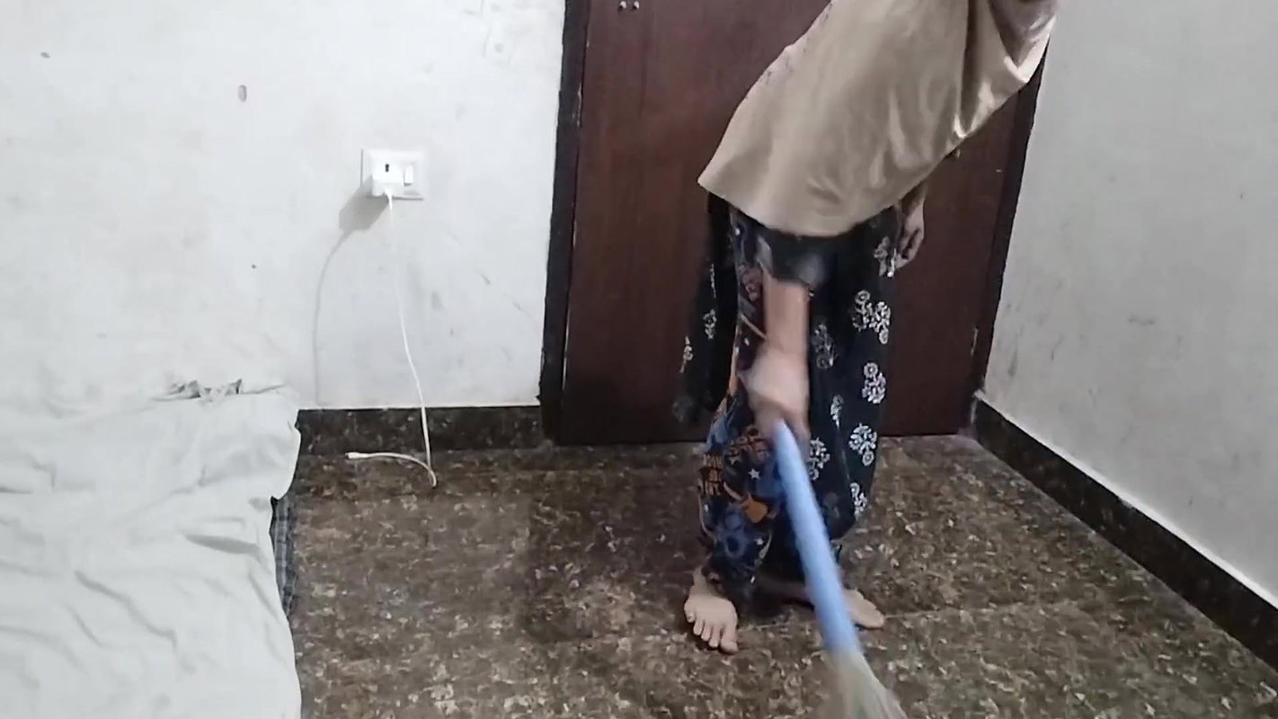 Indian college girl was called to the room