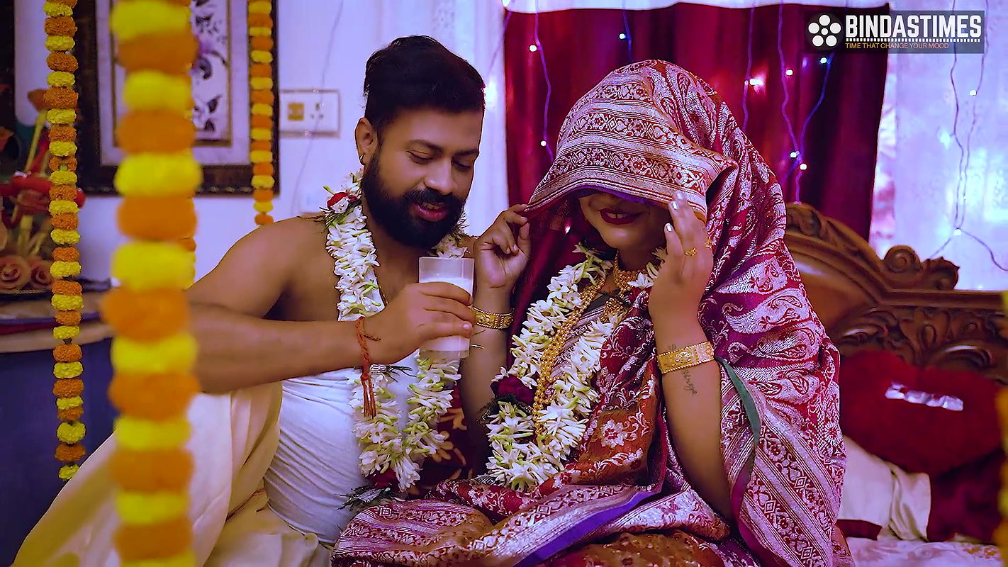 Big Boobs Desi Newly Married Virgin Wife First Night with Her Husband and Creampie Full Movie