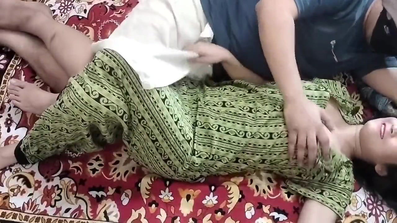 Aunty was caught in the bathroom from behind