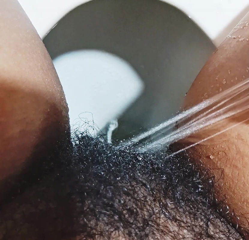 Pussy Fingering by house owner in bathroom to maid then rubbing with water