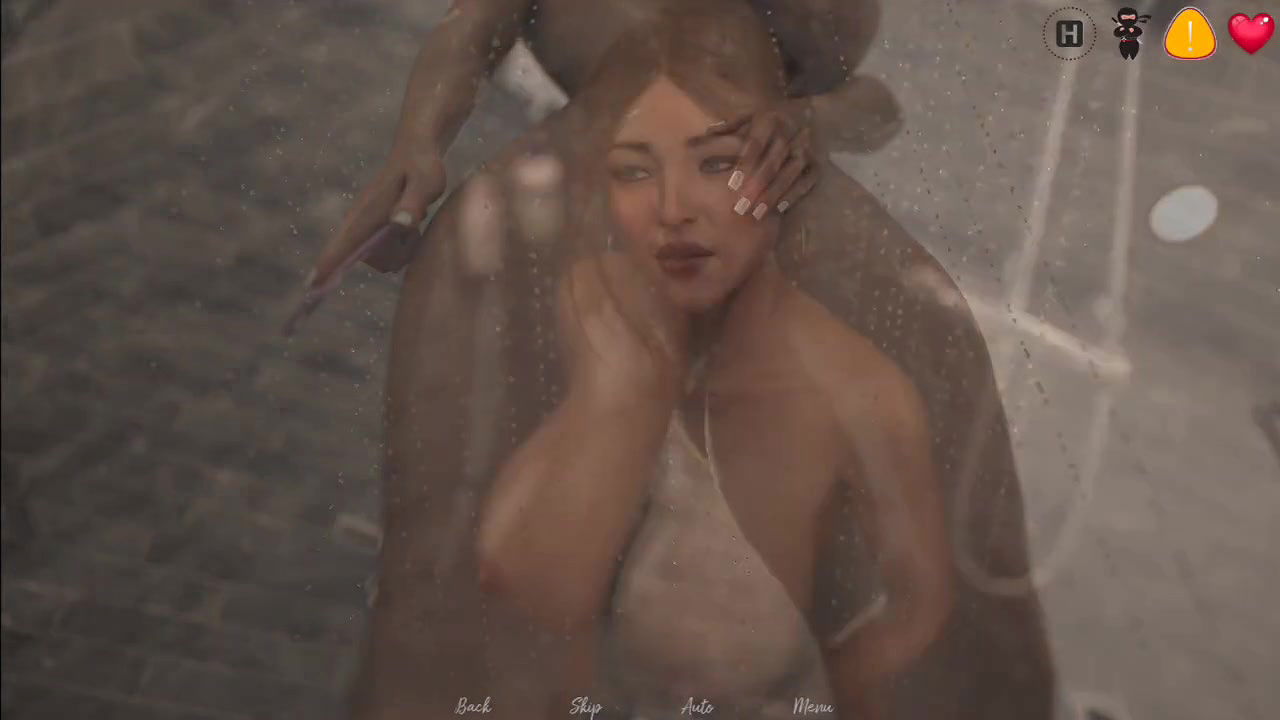 Step sister have a relax in the washroom