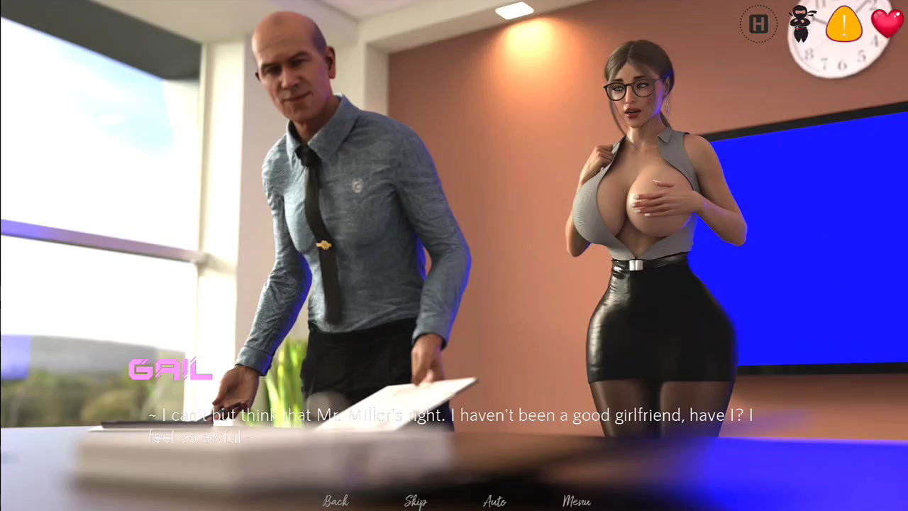 Step sister having fun with office old boss