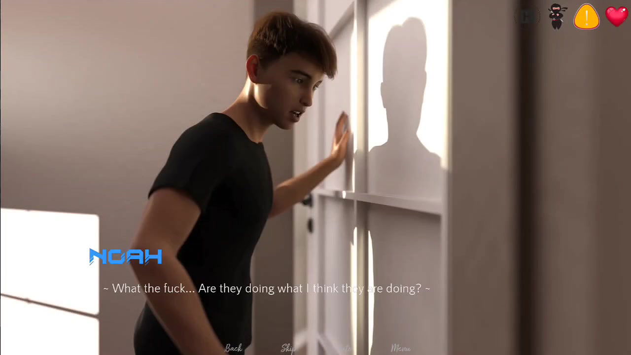 Stepbrother sees two stepsisters having fun