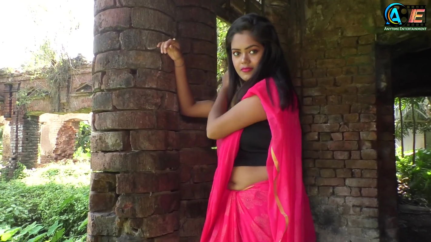 Rupsha  Pink Saree Sleeveless Blouse Video Shoot  Navel Show Video  saree fashion blog