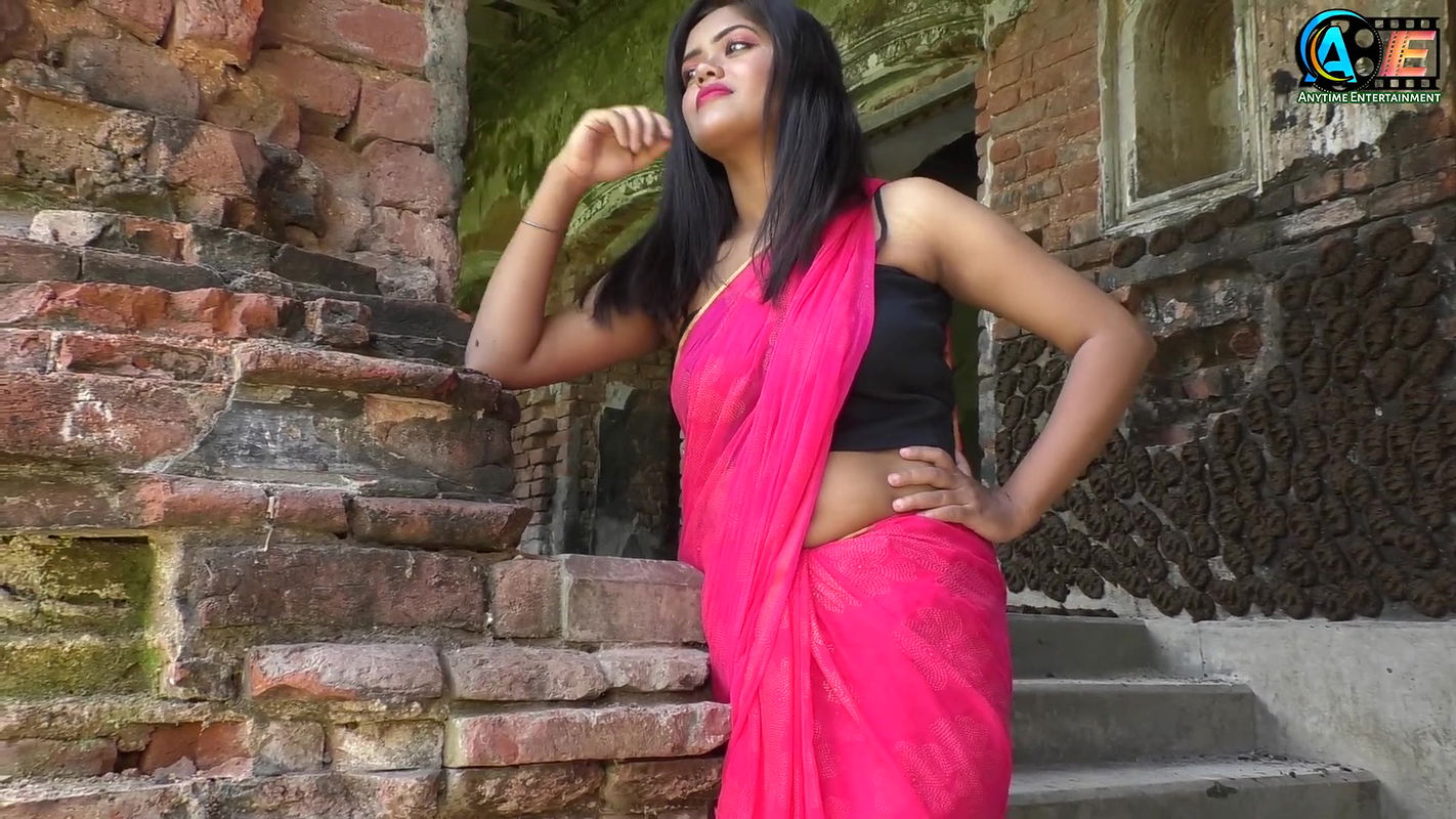 Rupsha  Pink Saree Sleeveless Blouse Video Shoot  Navel Show Video  saree fashion blog
