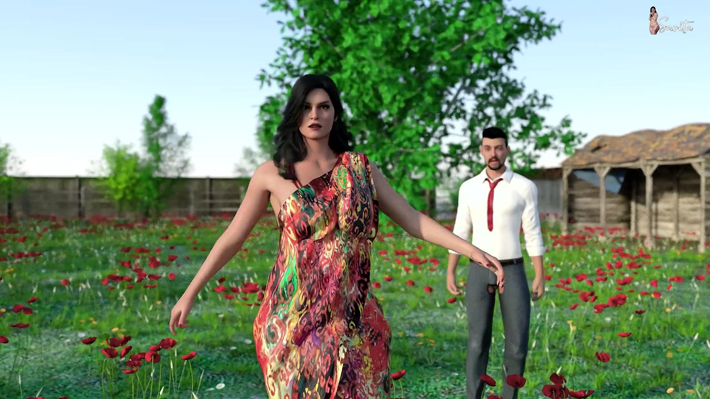 Indian Desi Bhabhi Sex with Her Devar in the Garden