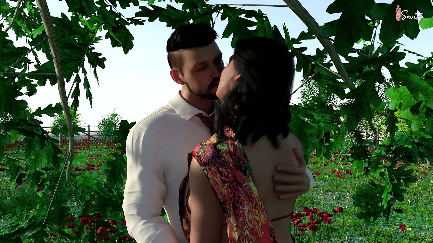 Indian Desi Bhabhi Sex with Her Devar in the Garden