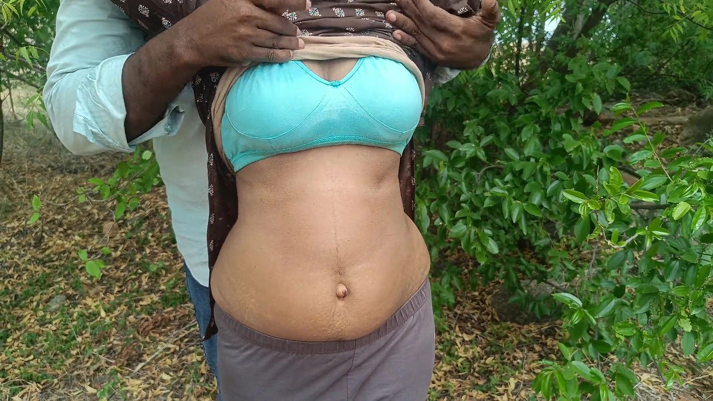 Deep forest Outdoor romance with school girl