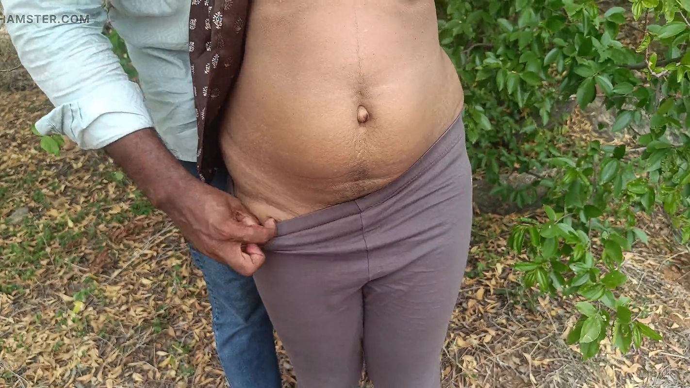 Deep forest Outdoor romance with school girl