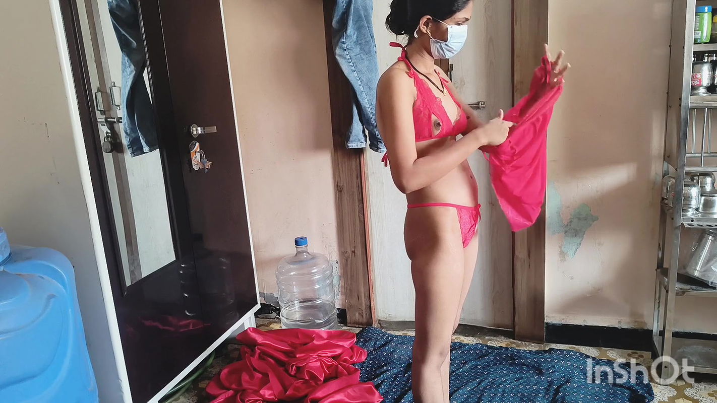 Shivani trying bikini first time