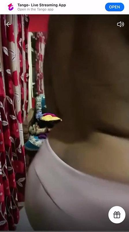 Suriya Prabha Saree Strip and Nude Boob Show on Tango Live