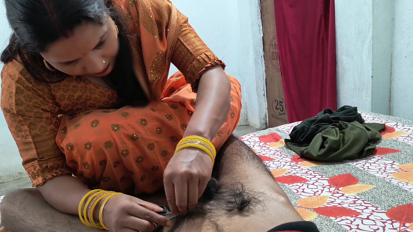 Desi Devar Bhabhi Remove Their Respective Private Part Hairs and Had Sex Together
