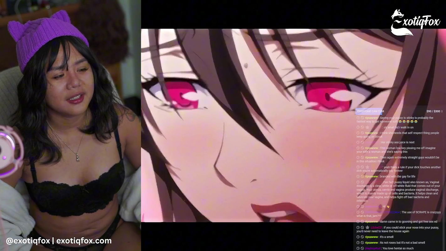 HOT DRAGONBALL HENTAI REACTION CUTE ASIAN STREAMER ExotiqFox Solo Gooner Girl Masturbation Hentai Reaction Funny Vegeta Bulma