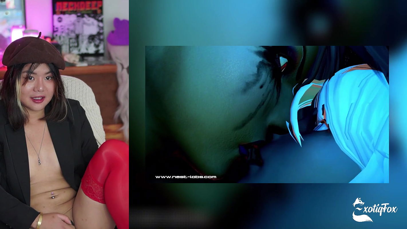 Cute Asian Streamer ExotiqFox Reacts to Hentai Compilation from Nestlabs