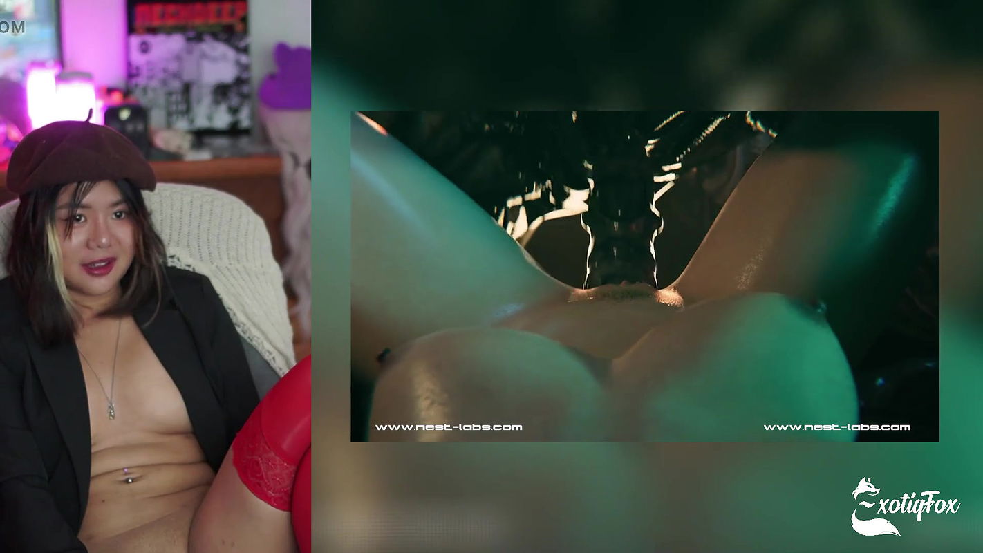 Cute Asian Streamer ExotiqFox Reacts to Hentai Compilation from Nestlabs
