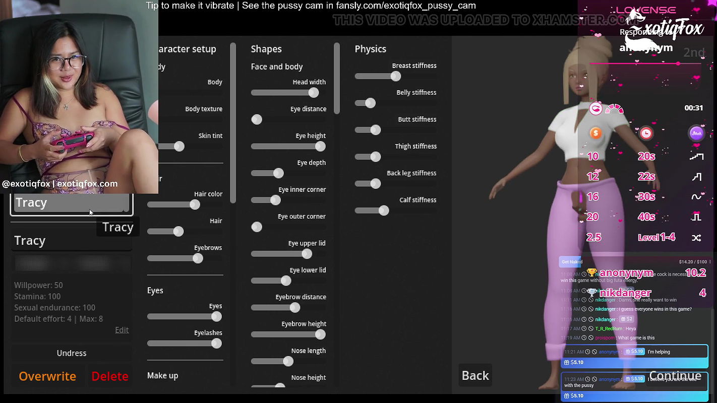 Cutie Gamer Girl Plays Sexy Battle Game with Fans on Live Stream