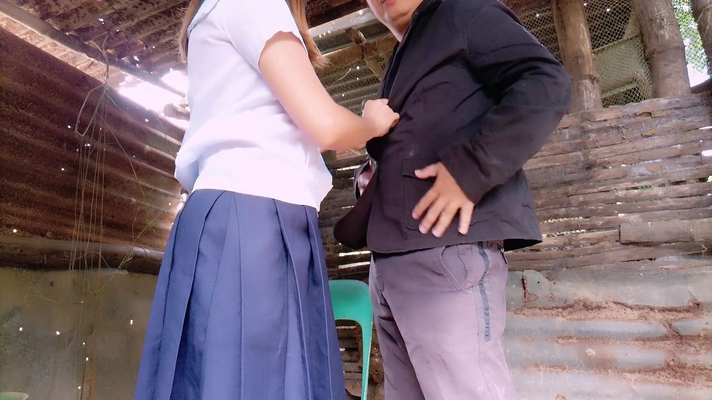 YEAR OLD SCHOOL GIRL AND HIS PROF MEET AT THE BACK OF SCHOOL