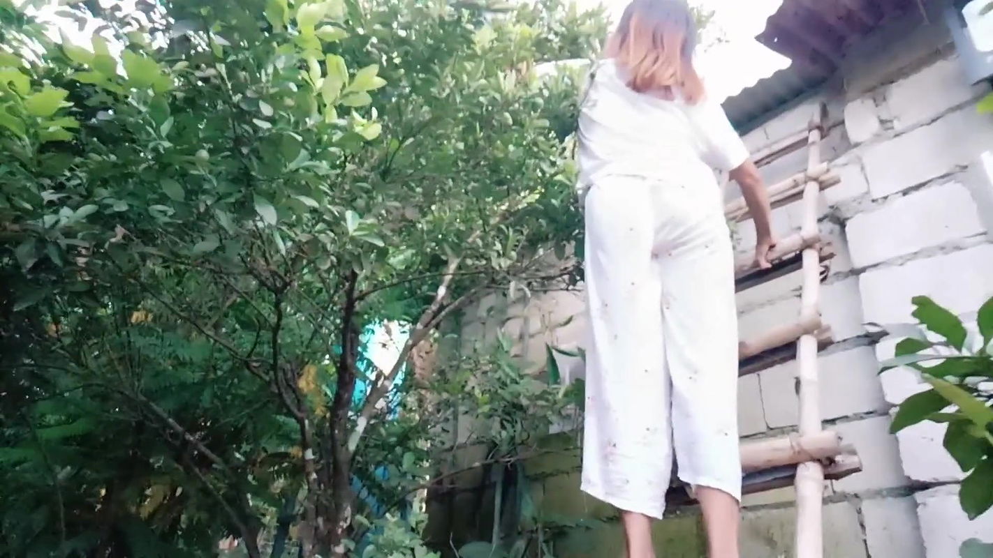 YEAR OLD VIRGIN STEPSISTER TRICK BY STEPBRO WHILE PICKING FRUITS