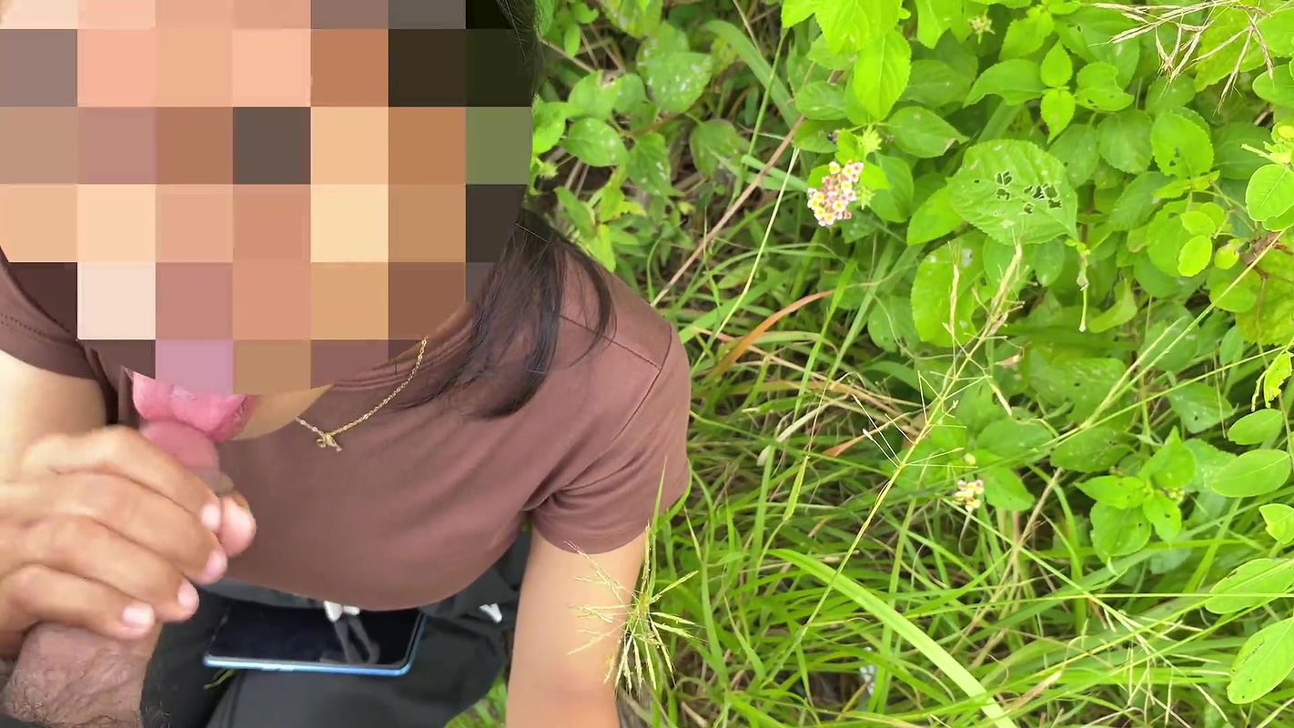 Cum swallow in public