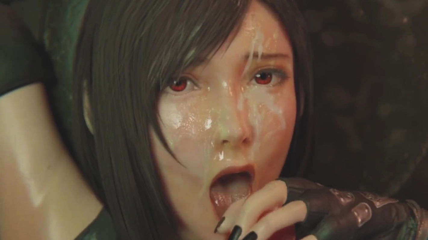 Final Fantasy Porn Tifa Gives a Deep-throat Blowjob Rule34 3D Hentai