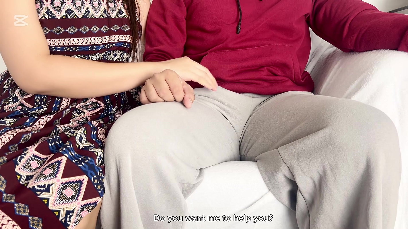 Hot Stepmom Catches Horny Stepson Jerking Off to Her Nude Photos. She Decides to Help Him Out