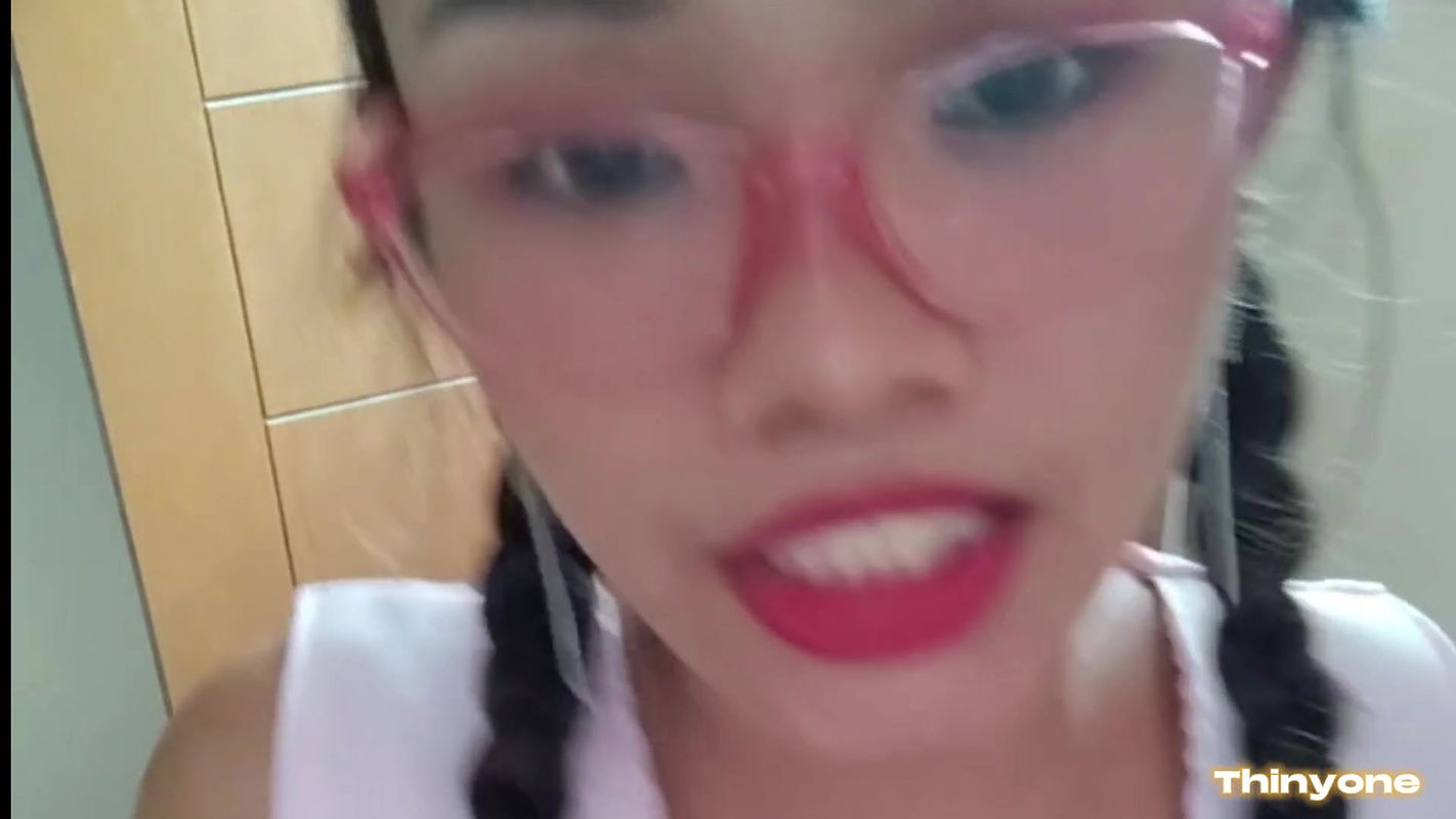 Little Innocent Masturbating Results Huge Cumshot on the Face