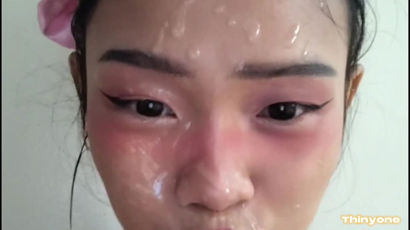 Little Innocent Masturbating Results Huge Cumshot on the Face