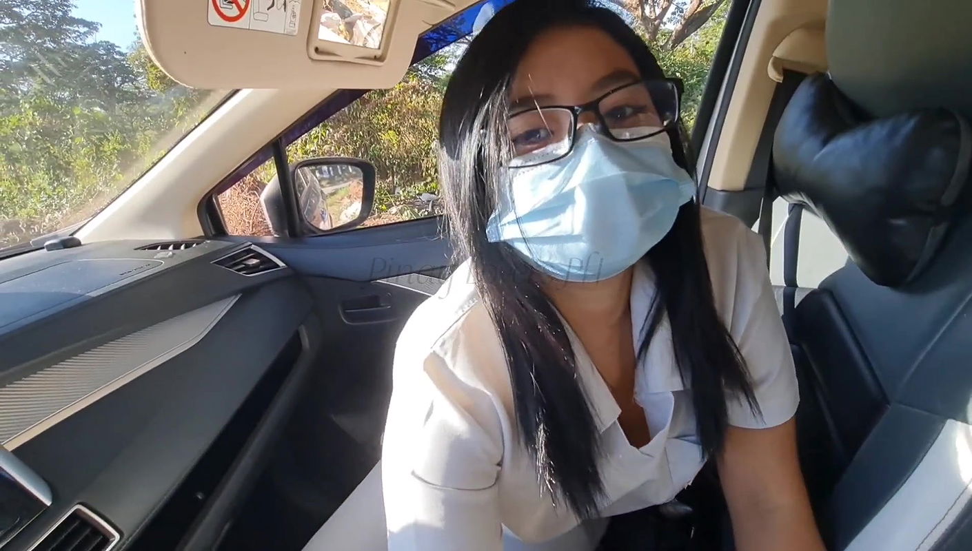 Pinay nurse girl fucked in Public Road inside the car, Pinick up si nurse libreng kantot para sa libreng sakay