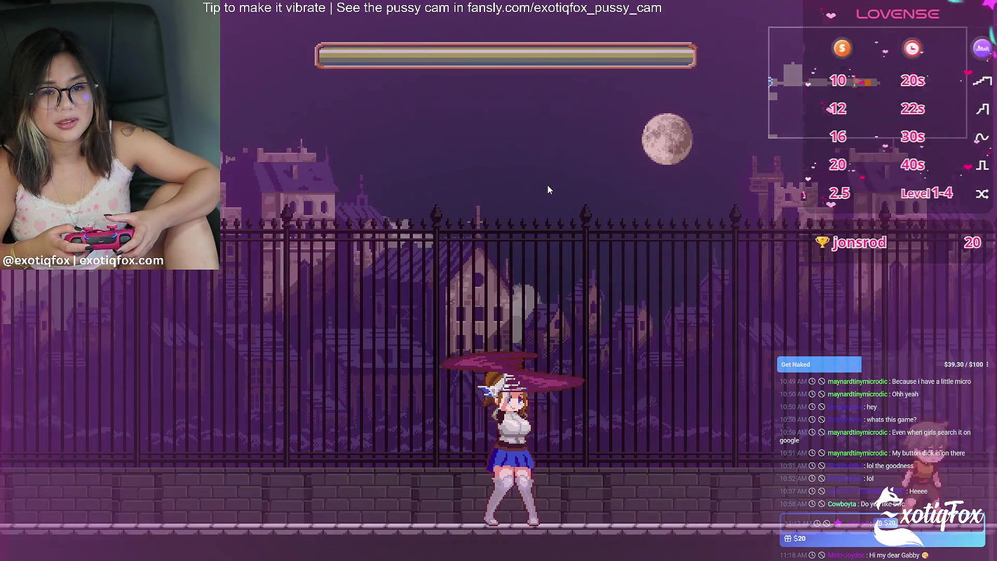 Sexy Cute Streamer Gamer Girl Plays Femdom Game Lost in Succubi and Masturbates