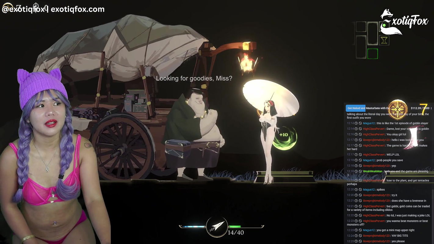 Sexy Young Hot Asian Plays ThornSin Monster Breeding Game Hentai Gameplay Gamer Girl