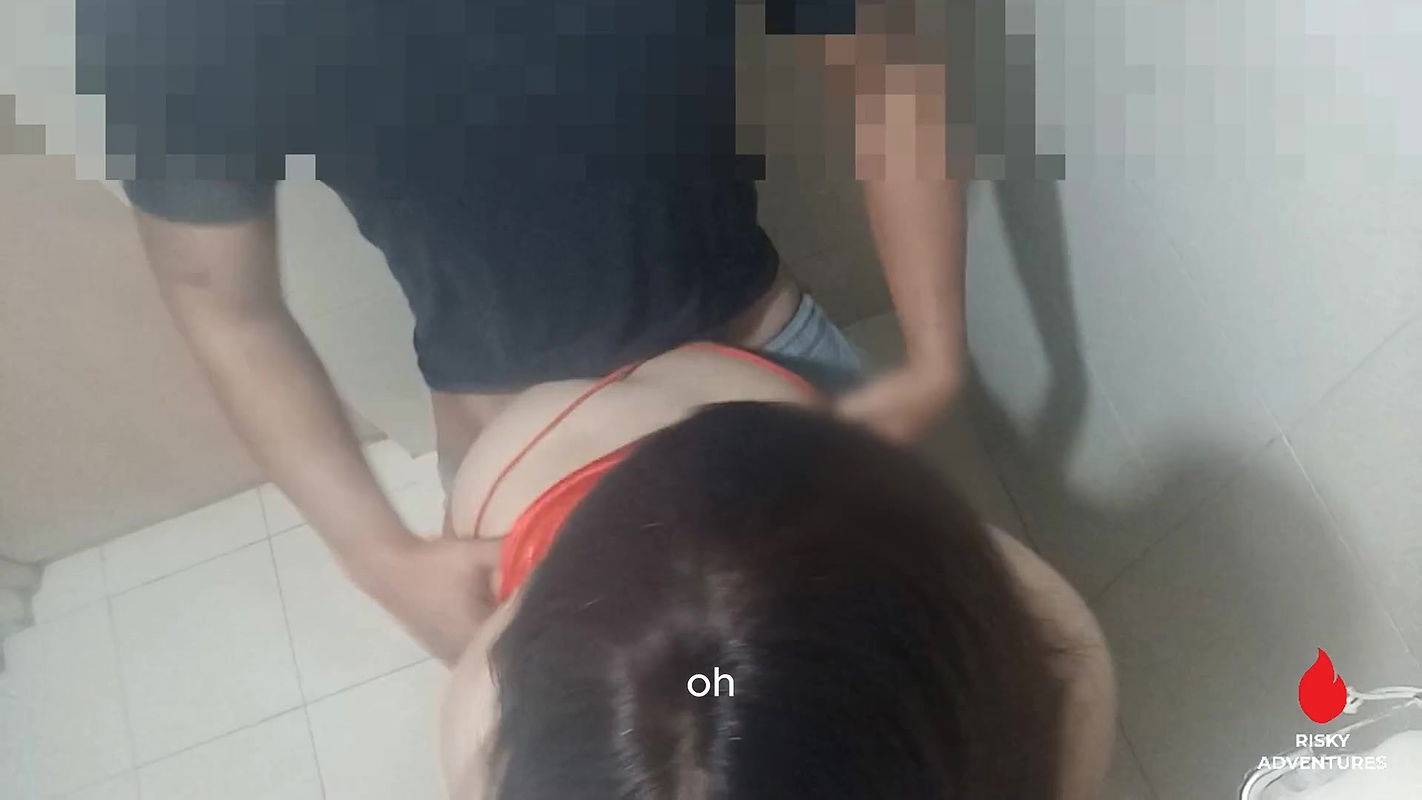 Wife Fucked By Neighbor In His Bathroom While Husband Is Sleeping
