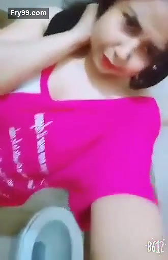 Tanker girl in bathroom