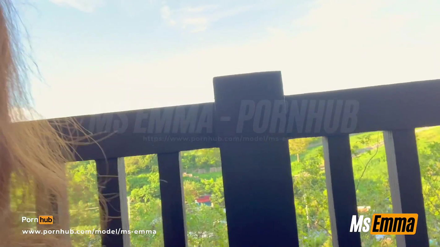 Beautiful Busty Pinay Ms Emma Rubbing Her Hairy Pussy on the Balcony