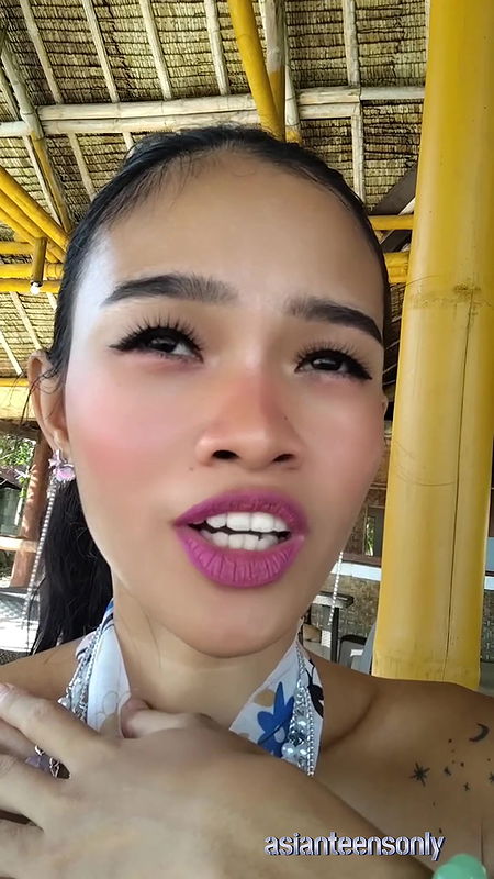 Beauty Speech and Introducing Huge Dildo After Having Fun Outside