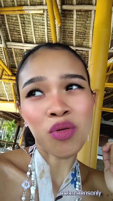 Beauty Speech and Introducing Huge Dildo After Having Fun Outside