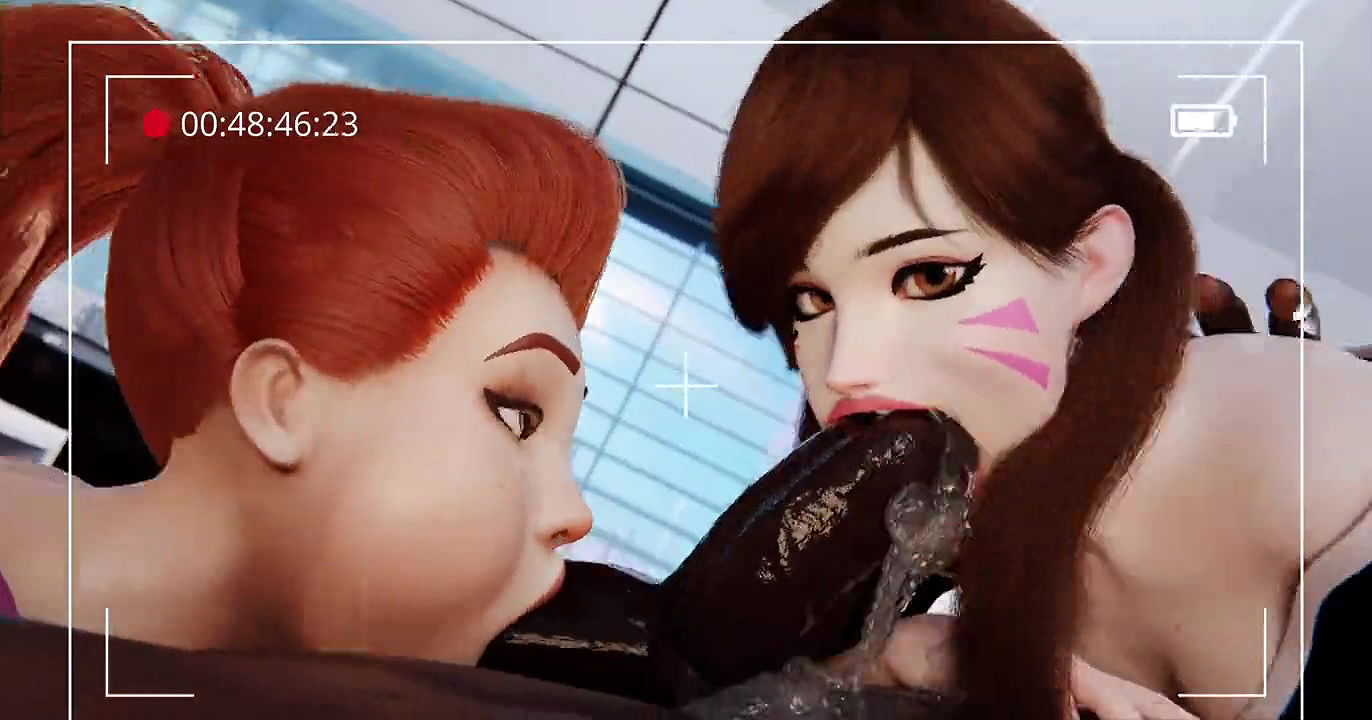 Overwatch Dva Deepthroat Black Cock Huge Cumshot Brigitte Sucking Big Balls