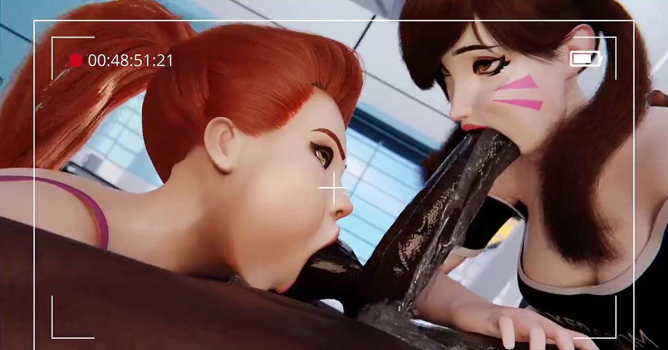 Overwatch Dva Deepthroat Black Cock Huge Cumshot Brigitte Sucking Big Balls